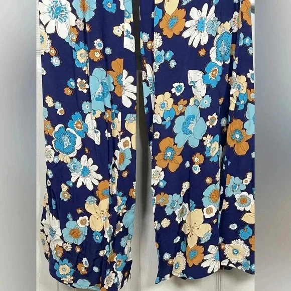 ✨For Love & Lemons Magnolia Ruffled Jumper Midnight Bloom, Size Small - Picture 14 of 16